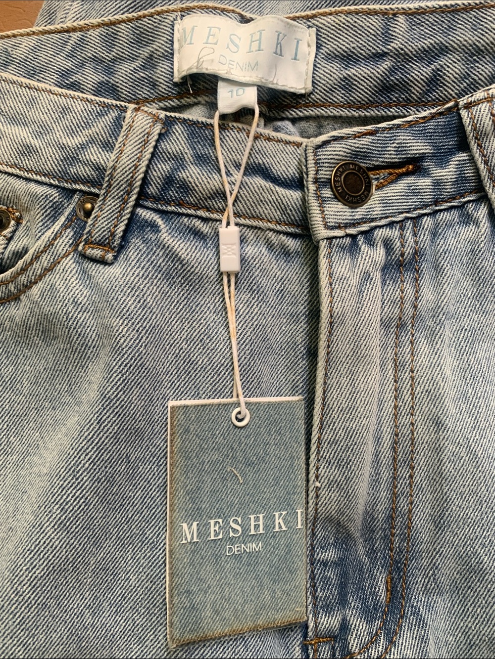 Meshki Light Blue Slim Straight Women’s Jeans - Picture 6 of 6